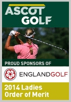 Ascot Golf is proud sponsor of the England Ladies Order of Merit
